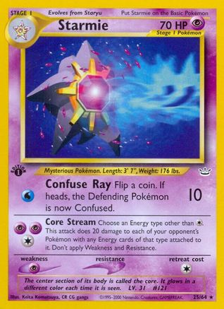 Starmie (25/64) 1st Edition [Vintage: Neo Revelation] Pokemon Single Pokémon