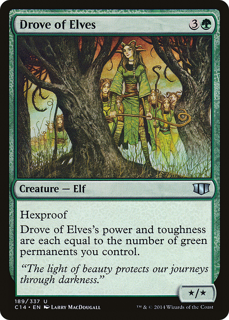 Drove of Elves (C14-189) [Commander 2014] MTG Single Wizards of the Coast