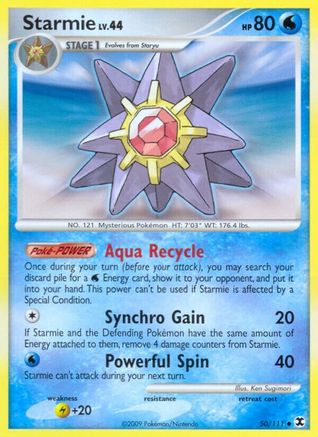 Starmie 50/111 [Platinum: Rising Rivals] Pokemon Single Pokémon