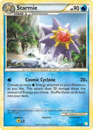 Starmie (53/123) Reverse Holofoil [HeartGold SoulSilver] Pokemon Single Pokémon