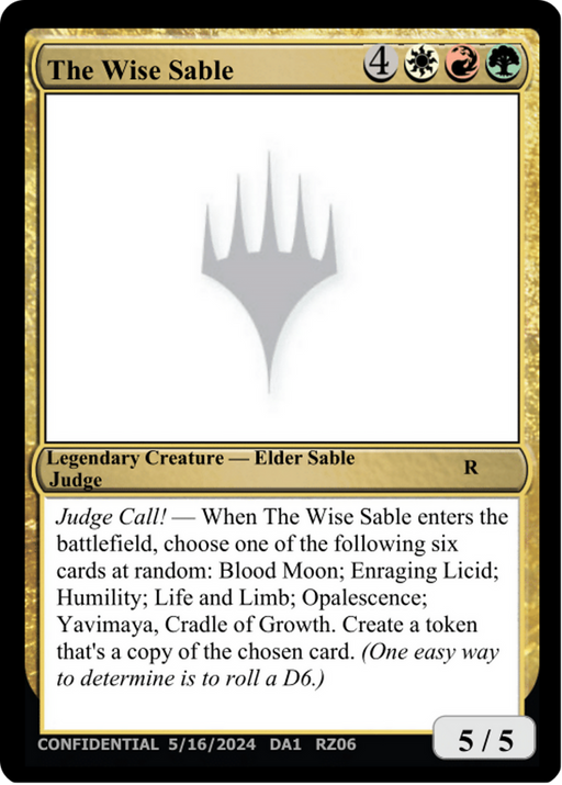The Wise Sable (UNK-RZ06C) [Misc] Unknown Event MTG Single Wizards of the Coast