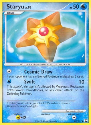 Staryu (/111) Reverse Holofoil [Platinum: Rising Rivals] Pokemon Single Pokémon