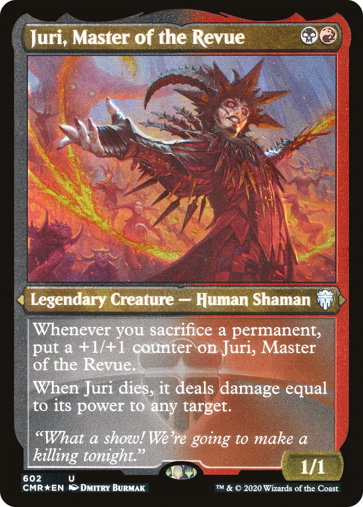 Juri, Master of the Revue (CMR-602) [Commander Legends] Etched Foil MTG Single Wizards of the Coast