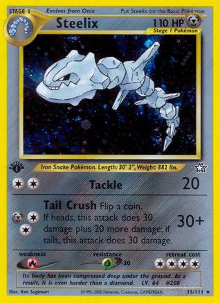 Steelix (15/111) 1st Edition Holofoil [Vintage: Neo Genesis] Pokemon Single Pokémon