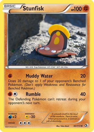 Stunfisk (83/113) Reverse Holofoil [BW: Legendary Treasures] Pokemon Single Pokémon