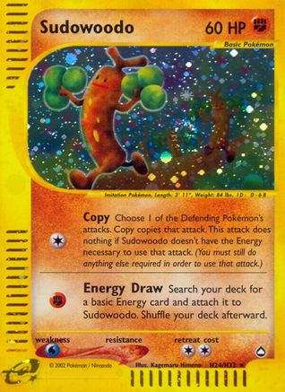 Sudowoodo (H24) (/147) Holofoil [Vintage: Aquapolis] Pokemon Single Pokémon