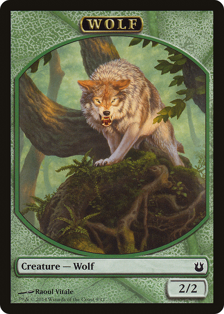 Wolf Token (BNG-009) [Tokens] Born of the Gods Tokens MTG Single Wizards of the Coast