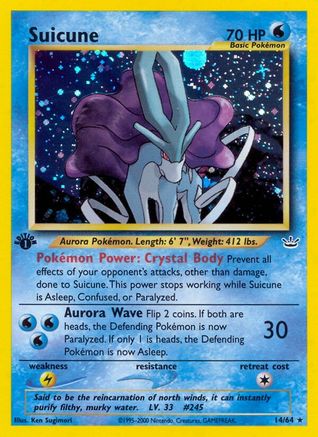 Suicune (14) (/64) 1st Edition Holofoil [Neo Revelation] Pokemon Single Pokémon