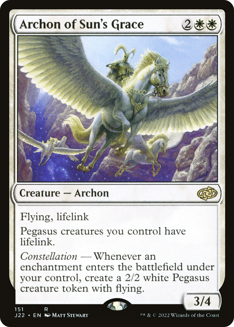 Archon of Sun's Grace (J22-151) [Jumpstart 2022] MTG Single Wizards of the Coast