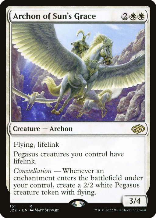 Archon of Sun's Grace (J22-151) [Jumpstart 2022] MTG Single Wizards of the Coast