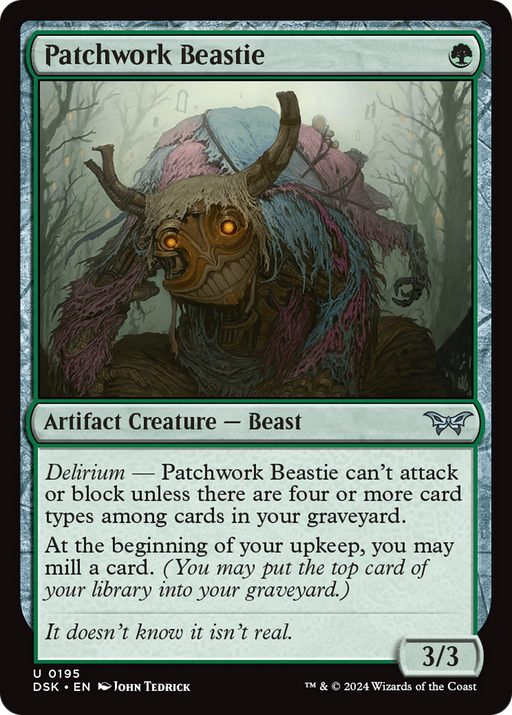 Patchwork Beastie (DSK-195) [Duskmourn: House of Horror] MTG Single Wizards of the Coast