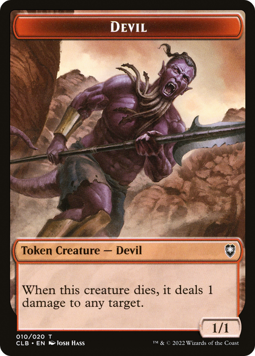 Devil (CLB-010) [Tokens] Battle for Baldur's Gate Tokens MTG Single Wizards of the Coast