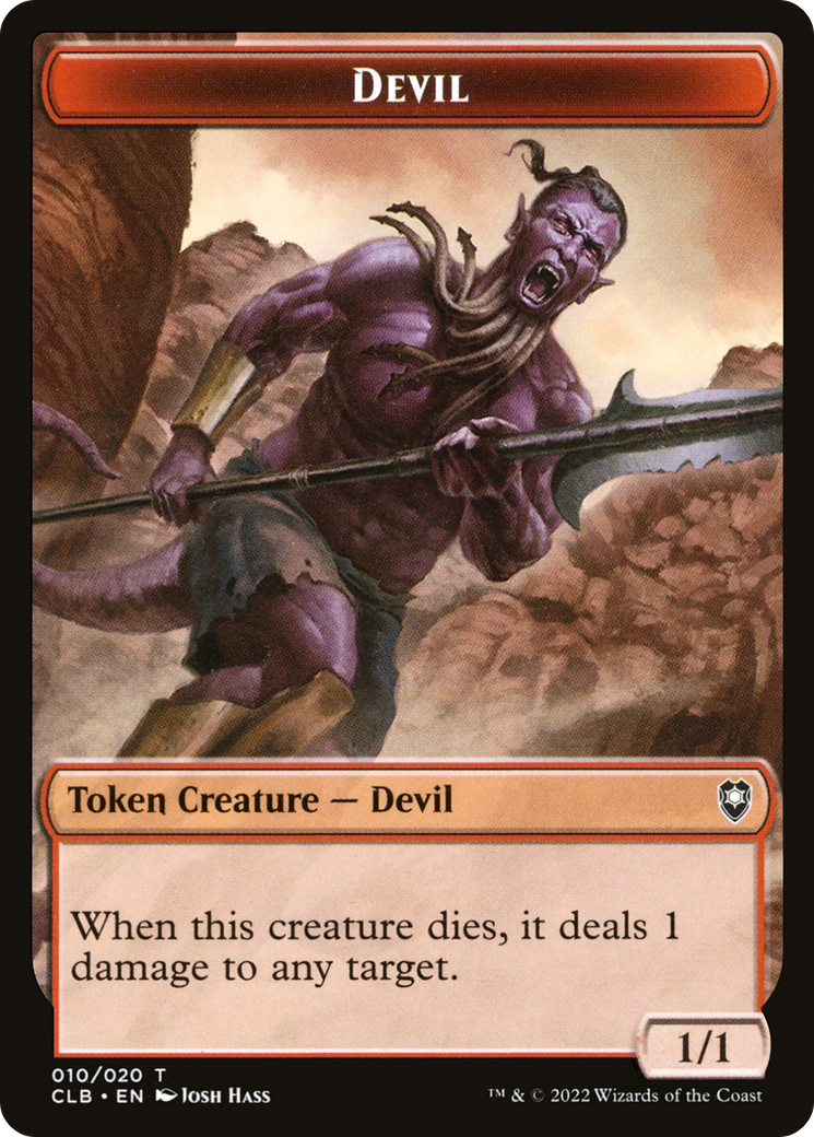 Devil Token (CLB-010) [Tokens] Battle for Baldur's Gate Tokens MTG Single Wizards of the Coast
