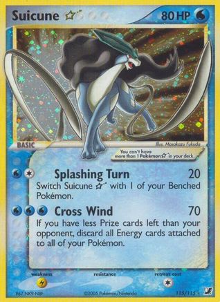 Suicune Star 115/115 Holofoil [EX: Unseen Forces] Pokemon Single Pokémon