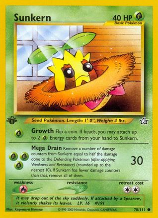 Sunkern (78/111) 1st Edition [Vintage: Neo Genesis] Pokemon Single Pokémon