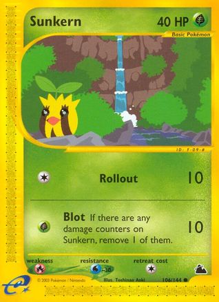 Sunkern 106/144 [Vintage: Skyridge] Pokemon Single Pokémon