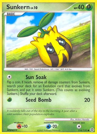 Sunkern (/132) Reverse Holofoil [DP: Secret Wonders] Pokemon Single Pokémon