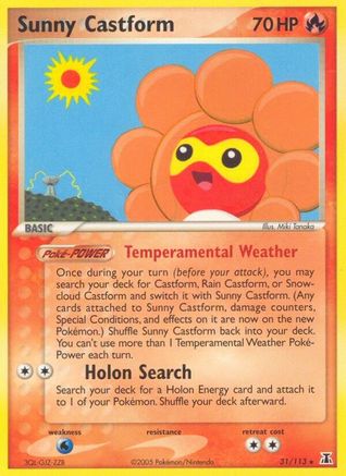 Sunny Castform (31/113) Reverse Holofoil [EX: Delta Species] Pokemon Single Pokémon