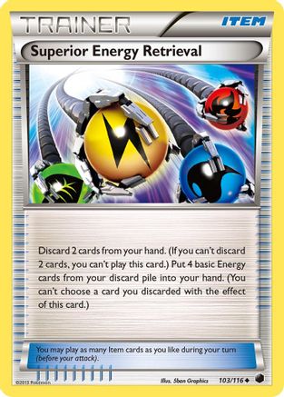 Superior Energy Retrieval (103/116) [BW: Plasma Freeze] Pokemon Single Pokémon