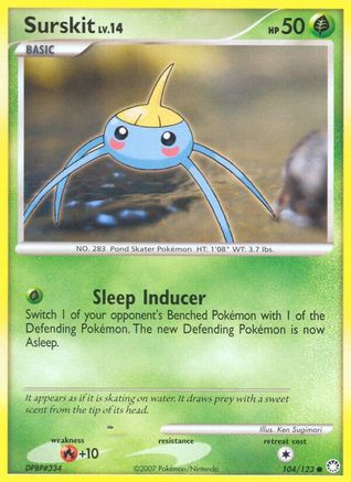 Surskit (/123) Reverse Holofoil [DP: Mysterious Treasures] Pokemon Single Pokémon