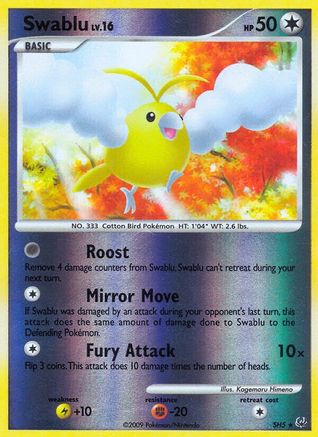 Swablu (Shiny) (/127) Reverse Holofoil [Platinum: Base set] Pokemon Single Pokémon