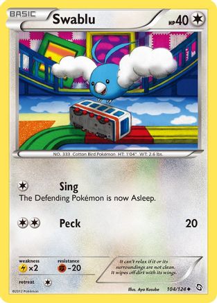Swablu (104) (/124) Reverse Holofoil [BW: Dragons Exalted] Pokemon Single Pokémon
