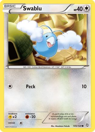 Swablu (105) (/124) Reverse Holofoil [BW: Dragons Exalted] Pokemon Single Pokémon