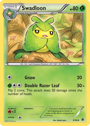 Swadloon (5) (/98) [BW: Emerging Powers] Pokemon Single Pokémon