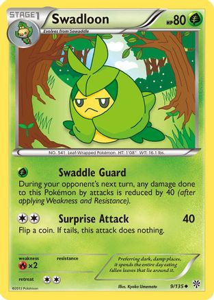 Swadloon (/135) Reverse Holofoil [BW: Plasma Storm] Pokemon Single Pokémon