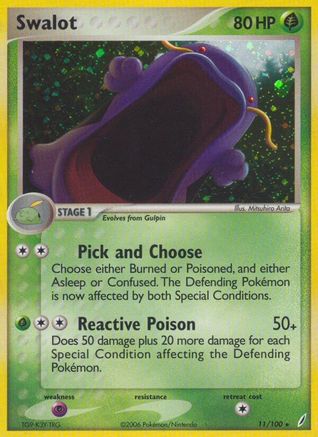 Swalot (11/100) Reverse Holofoil [EX: Crystal Guardians] Pokemon Single Pokémon