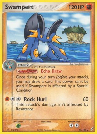 Swampert (/100) [EX: Crystal Guardians] Pokemon Single Pokémon