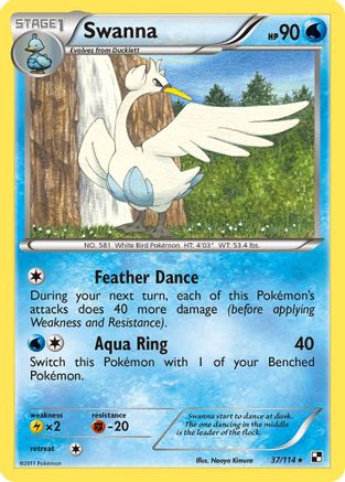 Swanna (/114) Reverse Holofoil [BW: Base Set] Pokemon Single Pokémon