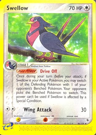 Swellow (/109) Reverse Holofoil [EX: Ruby & Sapphire] Pokemon Single Pokémon