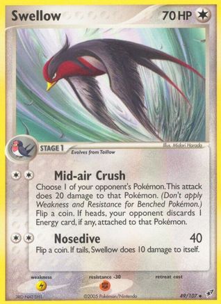 Swellow (/107) [EX: Deoxys] Pokemon Single Pokémon