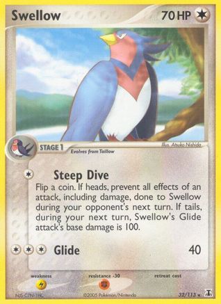 Swellow 32/113 [EX: Delta Species] Pokemon Single Pokémon