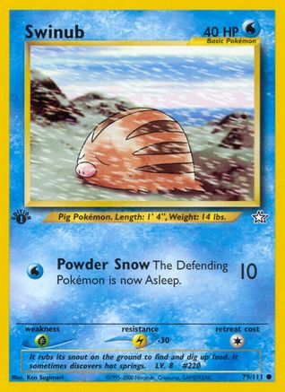 Swinub (79/111) 1st Edition [Vintage: Neo Genesis] Pokemon Single Pokémon