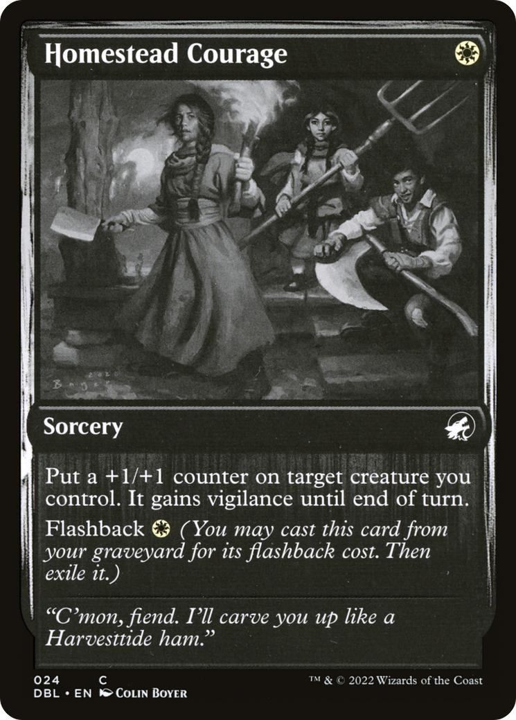 Homestead Courage (DBL-024) [Innistrad: Double Feature] Foil MTG Single Wizards of the Coast