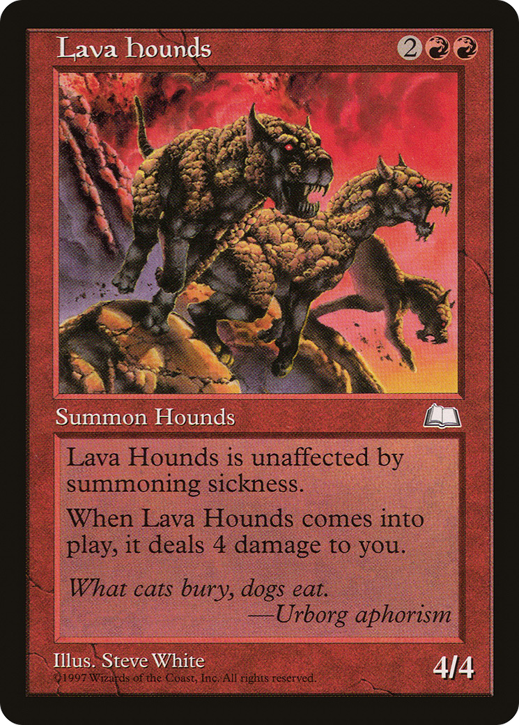 Lava Hounds (WTH-109) [Weatherlight] MTG Single Wizards of the Coast