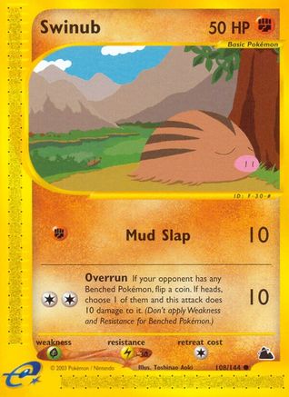 Swinub (108) (/144) Reverse Holofoil [Vintage: Skyridge] Pokemon Single Pokémon