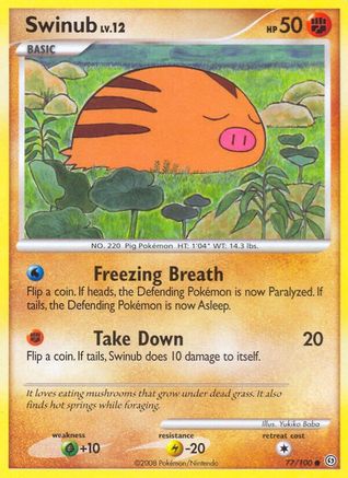 Swinub (/100) Reverse Holofoil [DP: Stormfront] Pokemon Single Pokémon