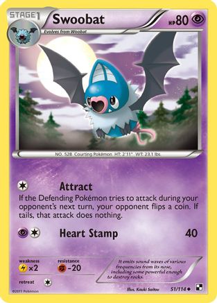 Swoobat (/114) [BW: Base Set] Pokemon Single Pokémon