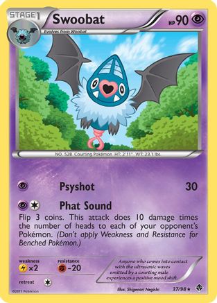 Swoobat (/98) Reverse Holofoil [BW: Emerging Powers] Pokemon Single Pokémon