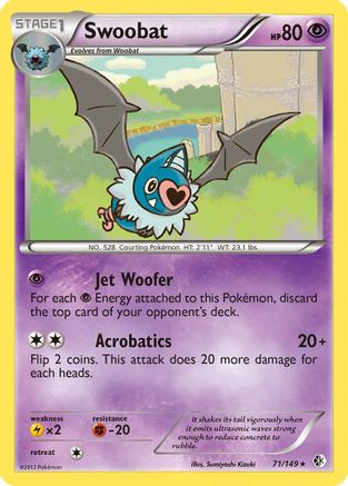 Swoobat (/149) Reverse Holofoil [BW: Boundaries Crossed] Pokemon Single Pokémon