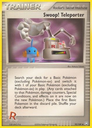 Swoop! Teleporter (92/109) Reverse Holofoil [EX: Team Rocket Returns] Pokemon Single Pokémon