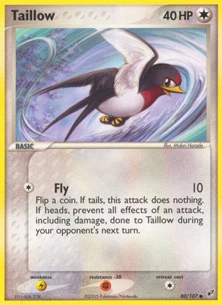 Taillow (80/107) Reverse Holofoil [EX: Deoxys] Pokemon Single Pokémon