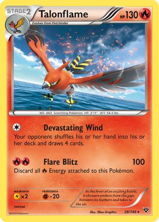 Talonflame (28/146) Holofoil [XY: Base Set] Pokemon Single Pokémon