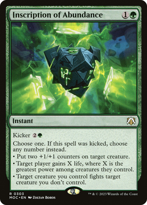 Inscription of Abundance (MOC-303) [March of the Machine Commander] MTG Single Wizards of the Coast