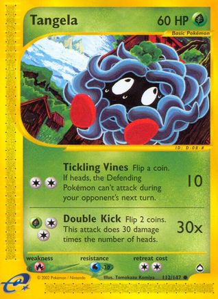 Tangela 112/147 [Vintage: Aquapolis] Pokemon Single Pokémon