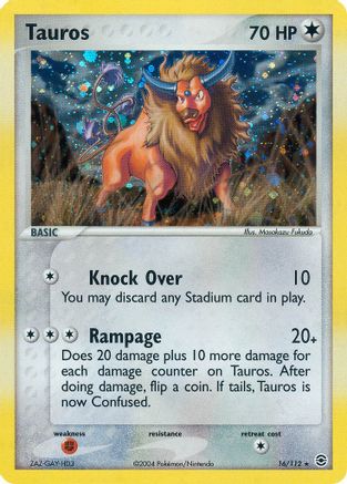 Tauros (/112) Reverse Holofoil [EX: FireRed & LeafGreen] Pokemon Single Pokémon