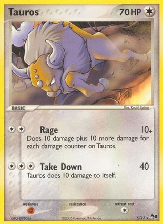 Tauros (5/17) Holofoil [Promos: POP Series 2] Pokemon Single Pokémon